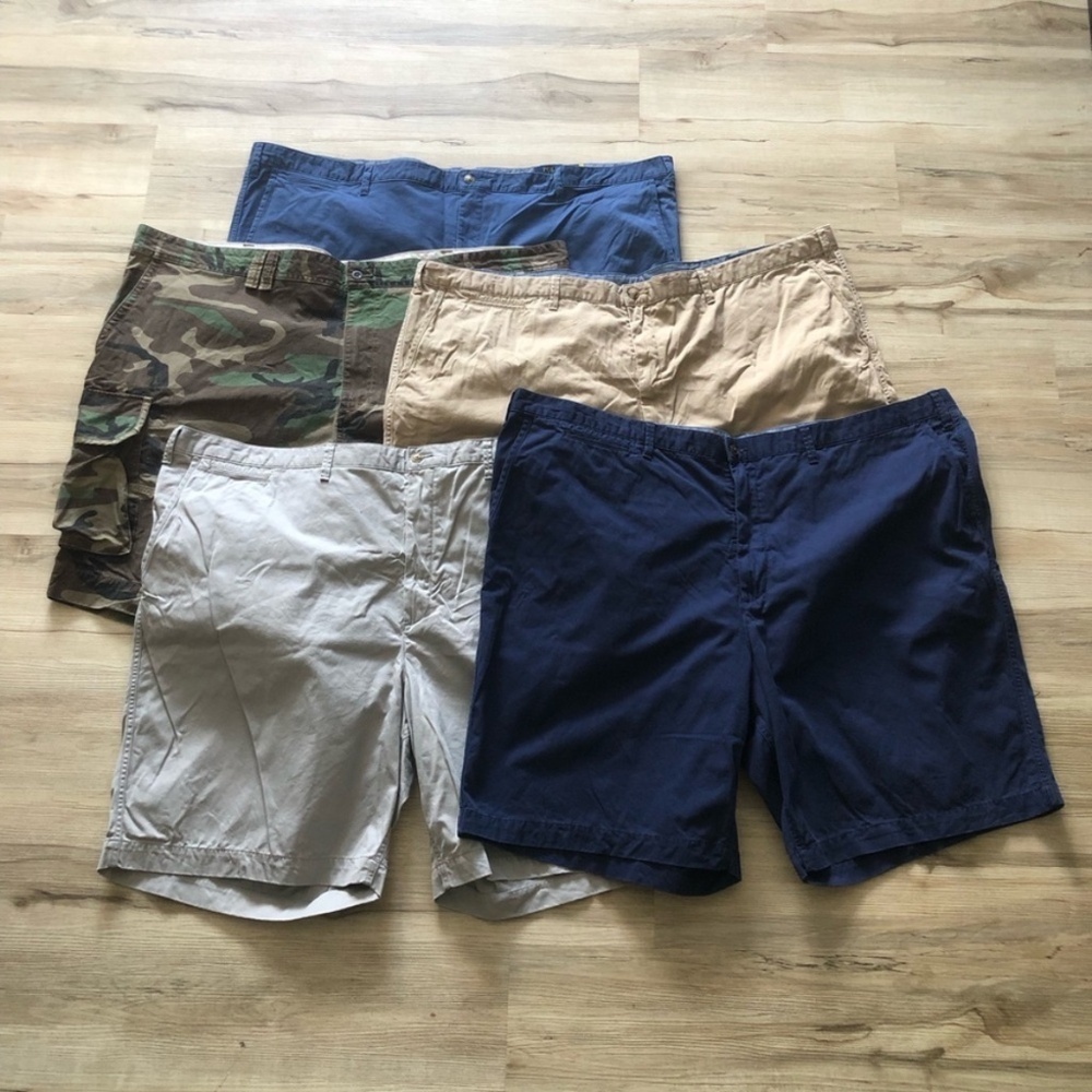 BUNDLE DEAL Ralph Lauren Men's Shorts in Navy, Beige, Gray, and Camouflage
